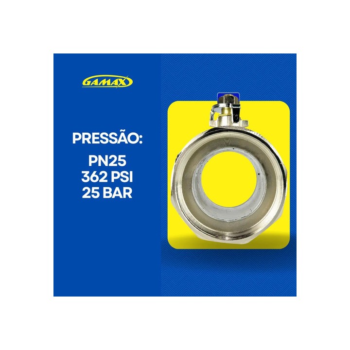 Válvula Registro Esfera Metal Zinco 4 Polegadas Bsp - Gamax