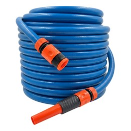 Mangueira De Jardim Reforçada 10 Metros Não Dobra + Esguicho Azul-claro