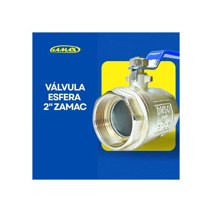 Válvula Esfera Metal Zinco 2 Polegadas Bsp - Gamax