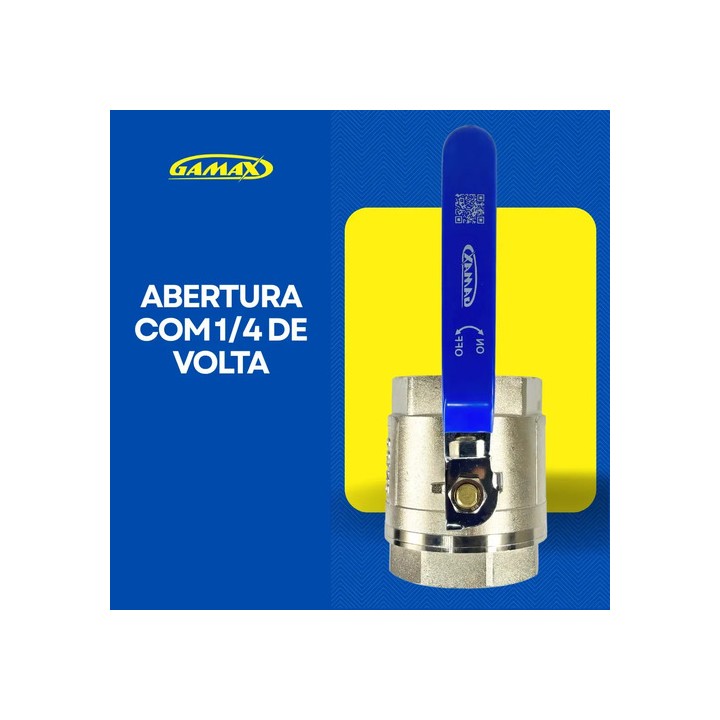 Válvula Esfera Metal Zinco 2 Polegadas Bsp - Gamax