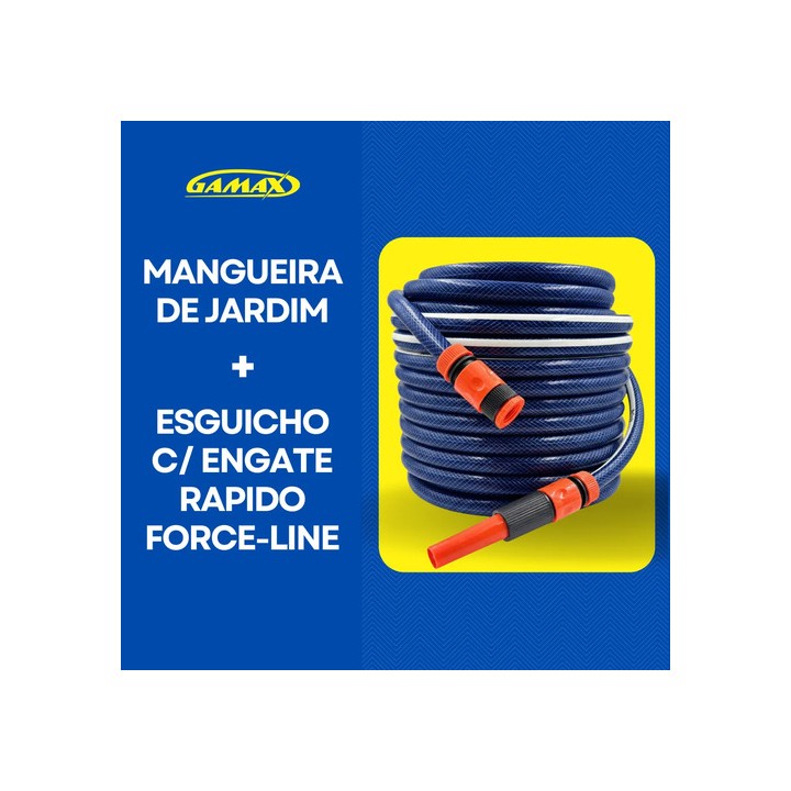 Mangueira De Jardim Reforçada 30 Metros Não Dobra + Esguicho Azul
