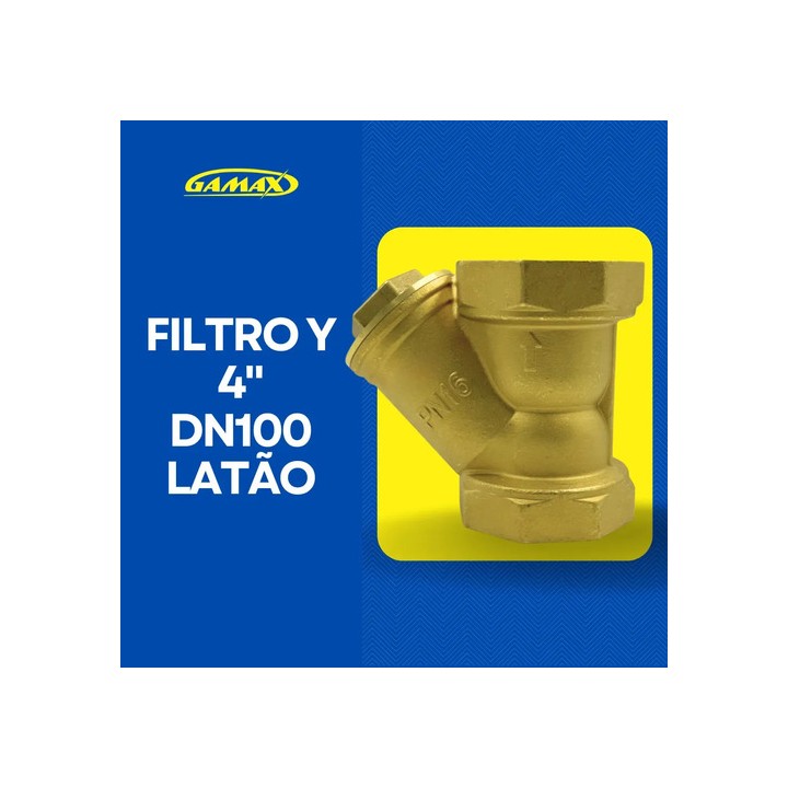 Filtro Y Latão 4 Polegadas Dn80 Pn16 Tela Inox - Gamax