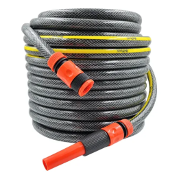 Mangueira De Jardim 25m Reforçada 1/2 Anti Torção + Esguicho Preto