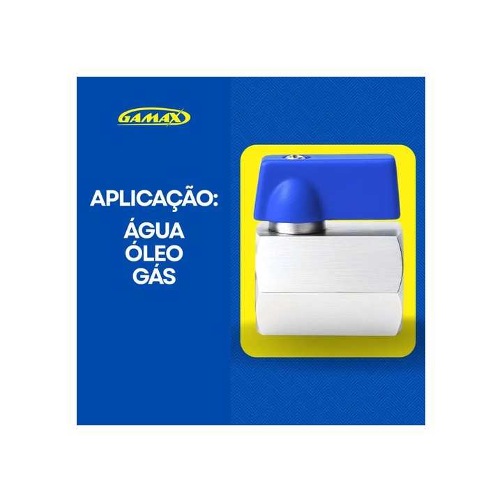 Válvula Registro Esfera 1/8 Mini F X F Latão - Gamax