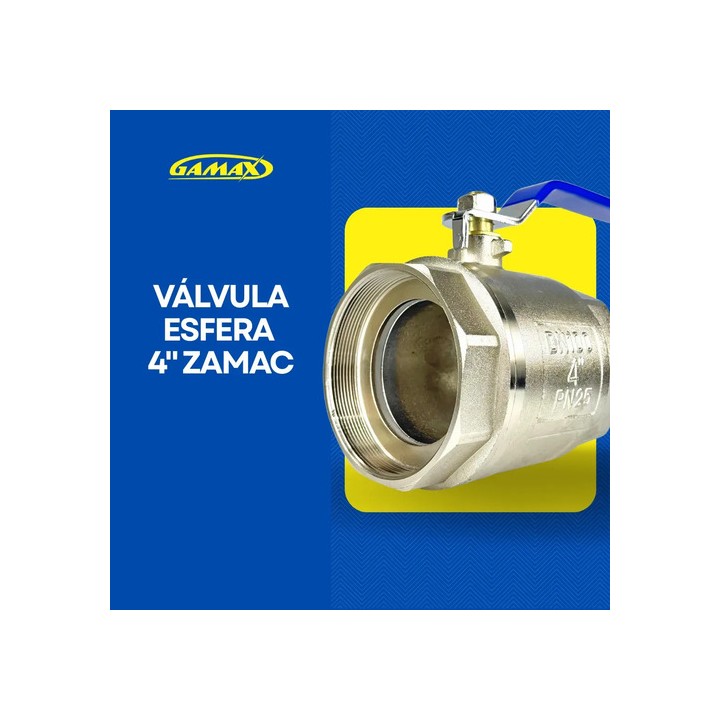 Válvula Registro Esfera Metal Zinco 4 Polegadas Bsp - Gamax