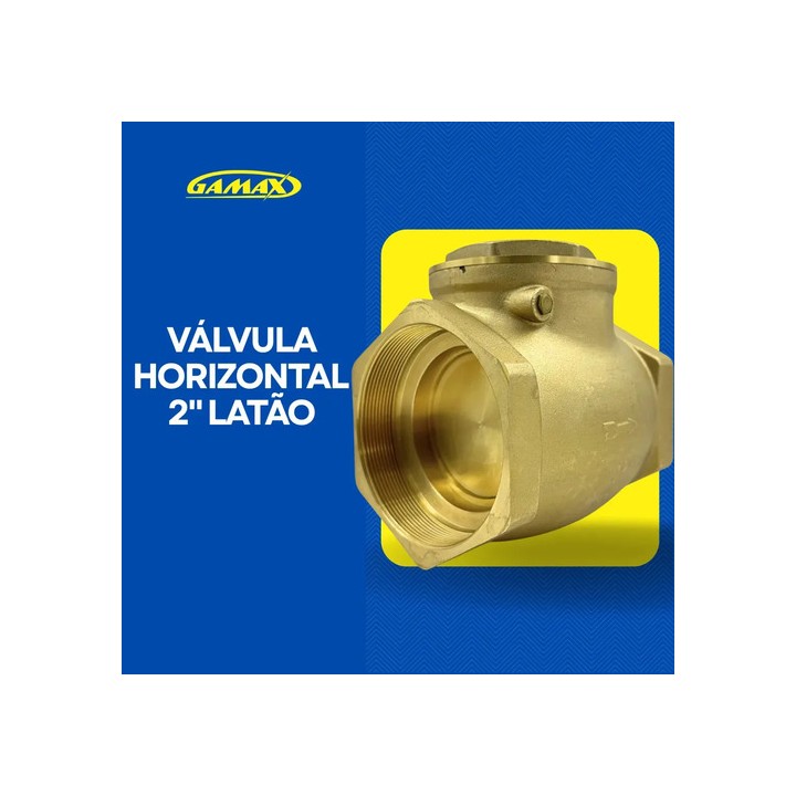 Válvula Retenção Horizontal 2 Pols Latão Rosca Bsp Gamax