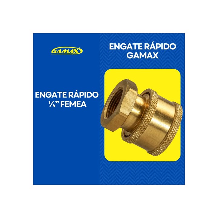 Adaptador Engate Rápido 1/4 Fêmea Latão Snow Foam Lavadora Wap Karcher
