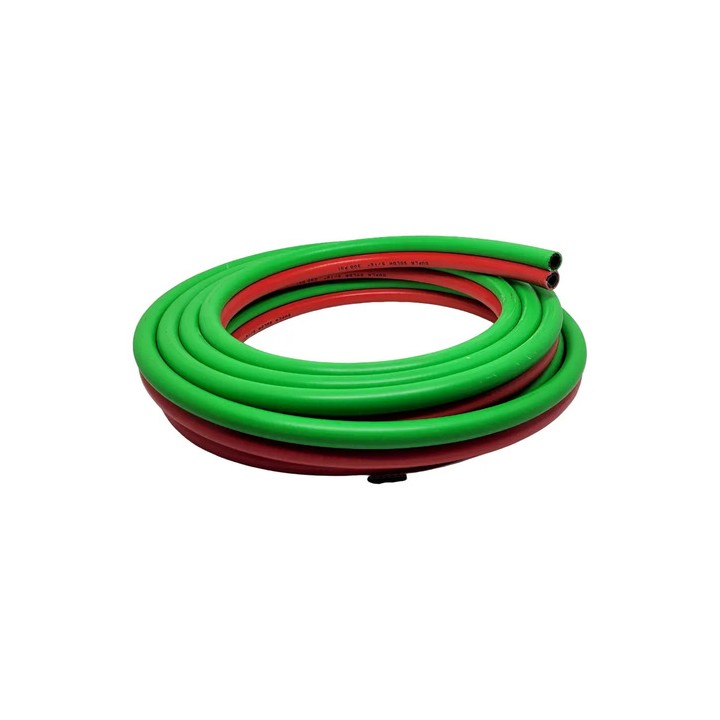 Mangueira Dupla 10m Himaflex Solda Oxigênio Acetileno 5/16 Maçarico Verde