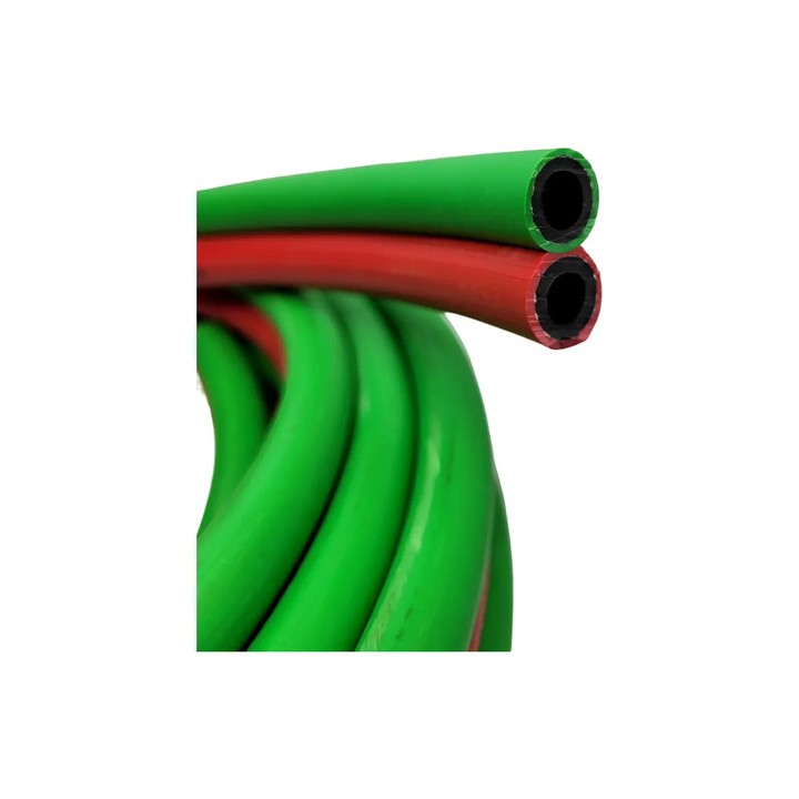 Mangueira Dupla 10m Himaflex Solda Oxigênio Acetileno 5/16 Maçarico Verde