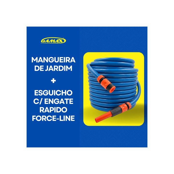 Mangueira De Jardim 25m Reforçada 1/2 Anti Torção + Esguicho Azul-claro