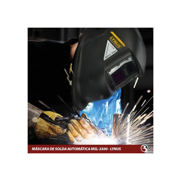 Máscara De Solda Automática Tonalidade 11 Msl-3500 Lynus Preto