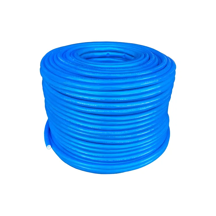 50 Metros Mangueira Jardim 1/2'' Trançada Pvc Parede 2,5mm Azul