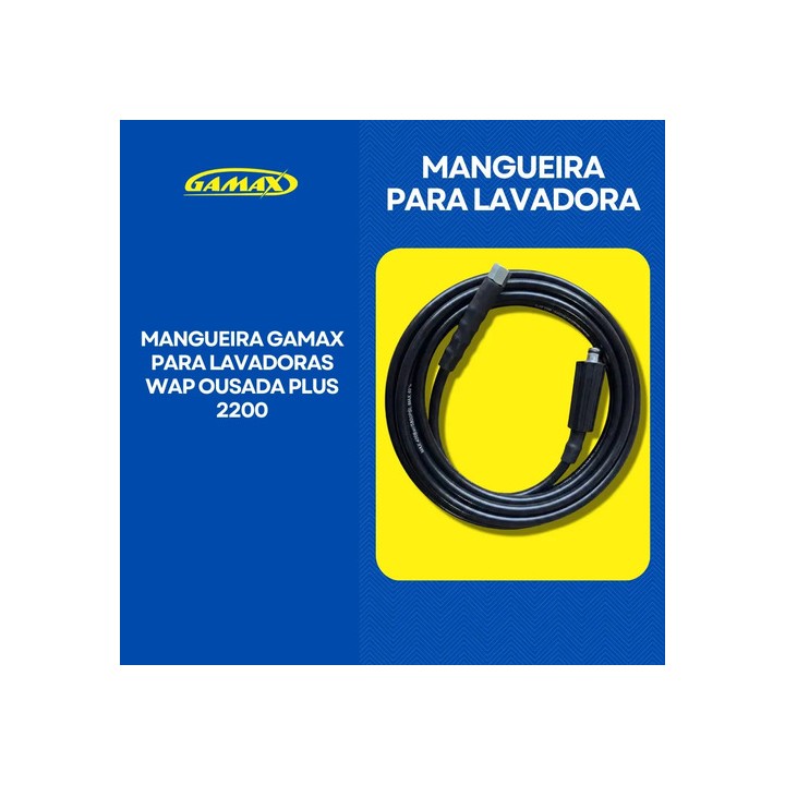 Mangueira Lavadora 5 Metros Wap Ousada Plus 2200 Trama Nylon - Gamax Preto