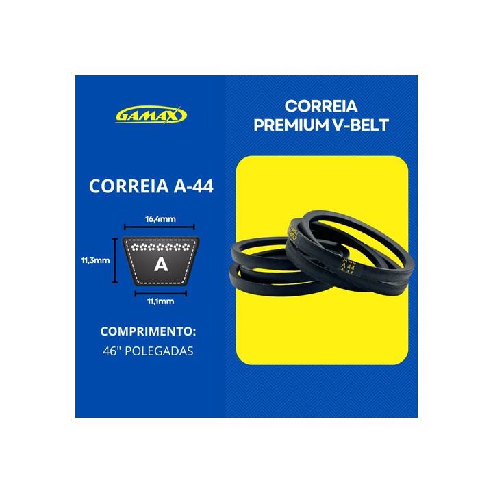 Kit 2 Correias A44 Betoneira Csm 400 Litros