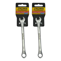 Kit 02 Chaves Combinada De 10mm Beltools Aço Cromo Vanadio Cinza