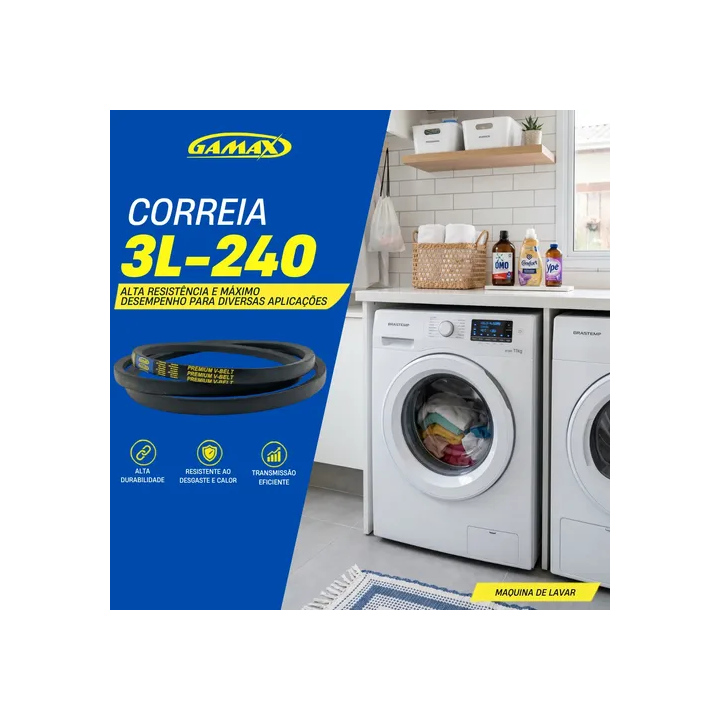 Correia 3l240 Em V 3l 240 Machine Power Marca Gamax 1° Linha