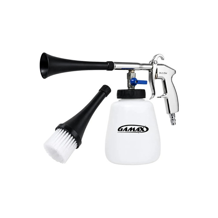 Pistola Tornador Limpeza Automotiva 1l Estofados Carpete - Gamax T02 Prateado