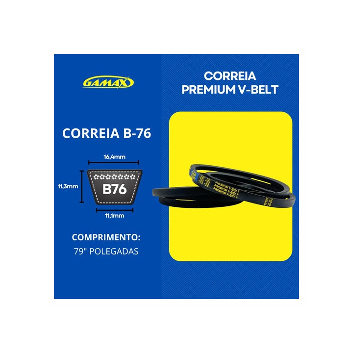 Correia Em V B-60 Até B-79 Gamax Industrial Escolha A Medida B76