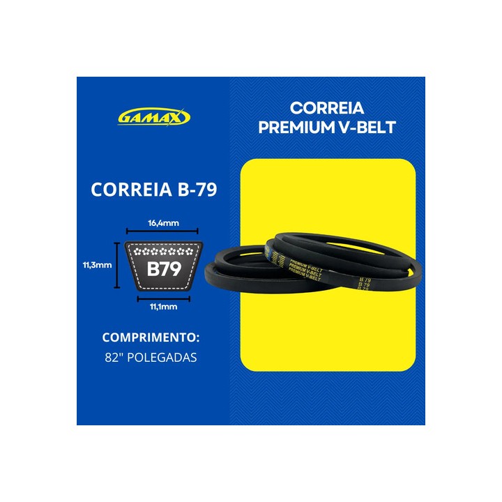 Correia Em V B-60 Até B-79 Gamax Industrial Escolha A Medida B79
