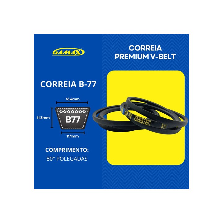 Correia Em V B-60 Até B-79 Gamax Industrial Escolha A Medida B77