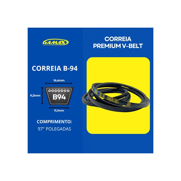 Correia Em V B-80 Até B-99 Gamax Industrial Escolha A Medida B94