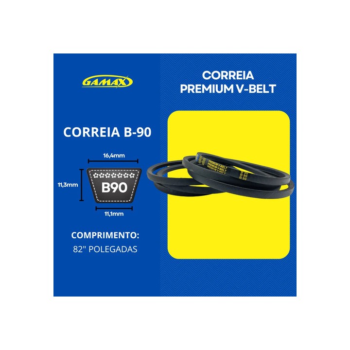 Correia Em V B-80 Até B-99 Gamax Industrial Escolha A Medida B90