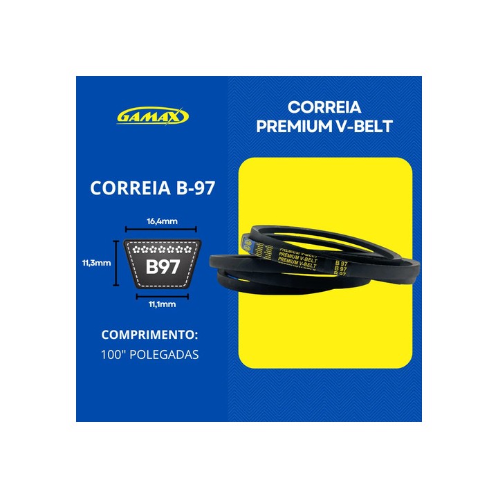 Correia Em V B-80 Até B-99 Gamax Industrial Escolha A Medida B97