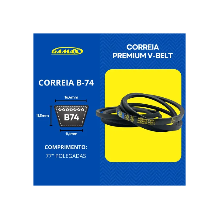 Correia Em V B-60 Até B-79 Gamax Industrial Escolha A Medida B74