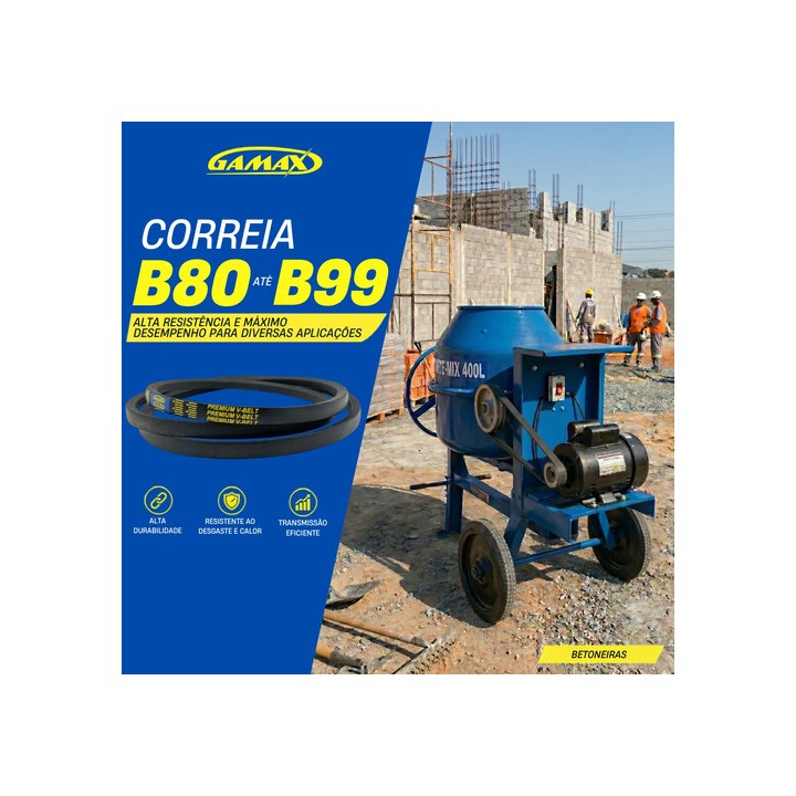 Correia Em V B-80 Até B-99 Gamax Industrial Escolha A Medida B92