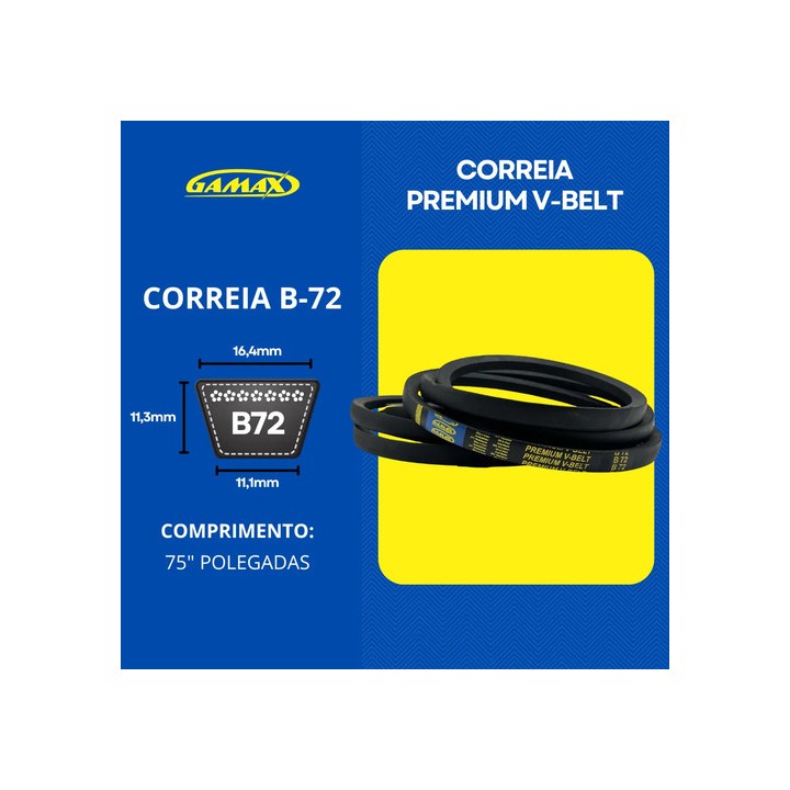 Correia Em V B-60 Até B-79 Gamax Industrial Escolha A Medida B71