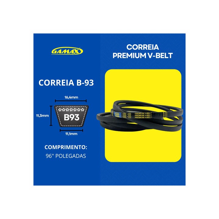Correia Em V B-80 Até B-99 Gamax Industrial Escolha A Medida B93