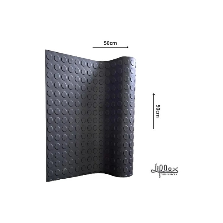 Kit 4 Piso Moeda 50cm X 50cm 1m2 Preto Tapete Antiderrapante