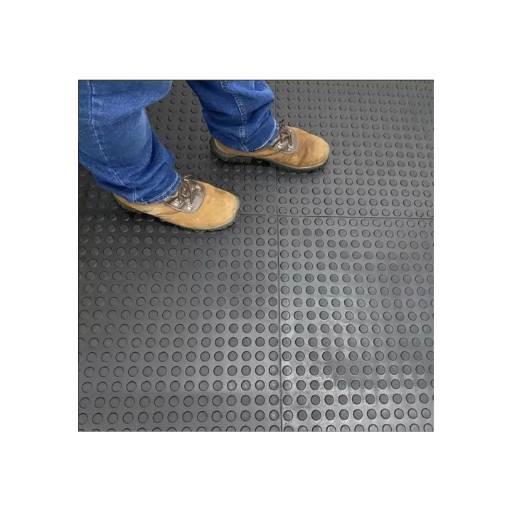Kit 4 Piso Moeda 50cm X 50cm 1m2 Preto Tapete Antiderrapante