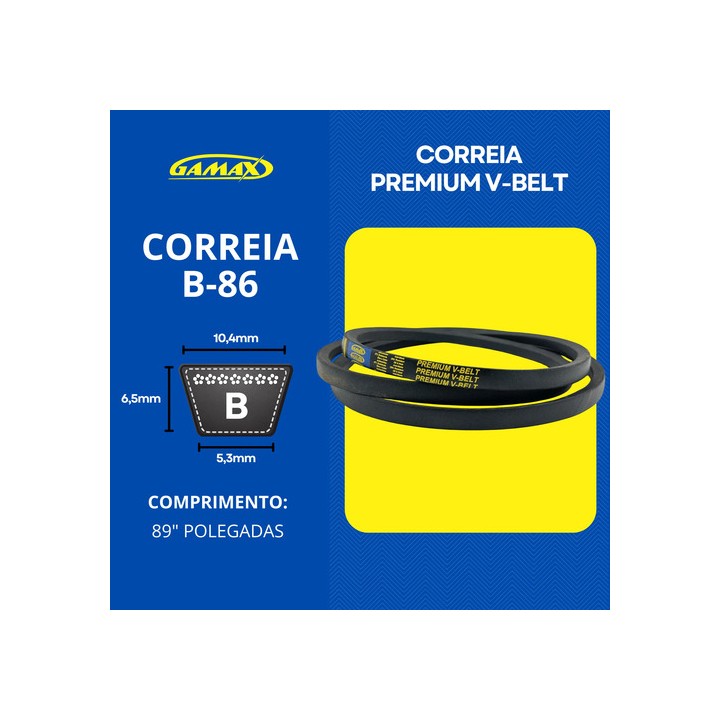 Correia Em V B-80 Até B-99 Gamax Industrial Escolha A Medida B86