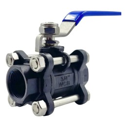 Válvula Esférica Gamax Tripartida De Aço Carbono 3/4 Bsp