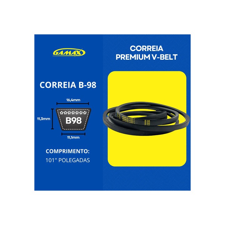 Correia Em V B-80 Até B-99 Gamax Industrial Escolha A Medida B98
