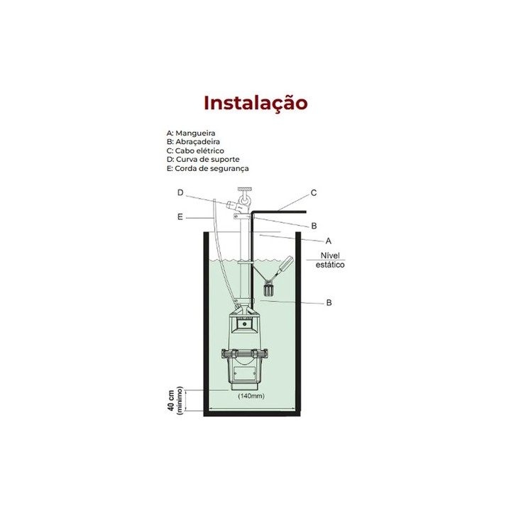 Bomba Vibratória Para Poço Anauger 500 Extreme 300 Watts Monofásica Prateado 220v