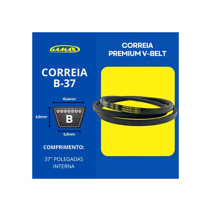 Correia Em V B-30 Até B-39 Gamax Industrial Escolha A Medida B37