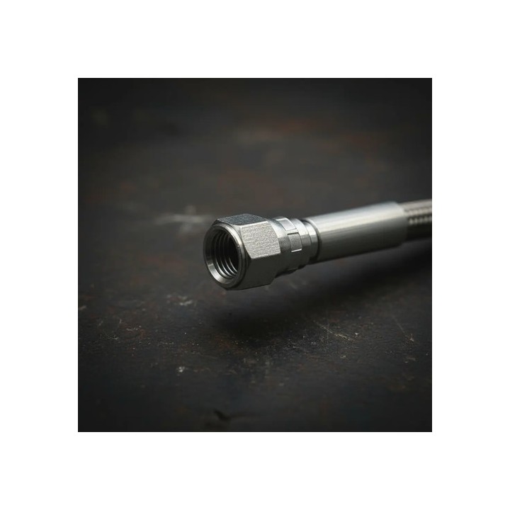 Mangueira Prensada Inox Aeroquip Óleo Turbina C/ Conexões Prata