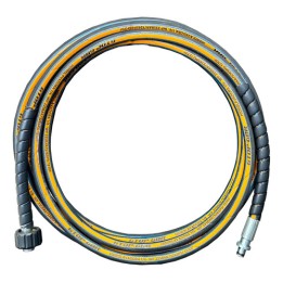 Mangueira Trama Aço 5m Lavadora Pressão Karcher + Proteção Preto