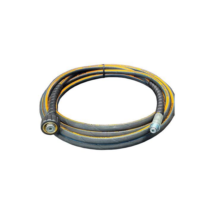 Mangueira Trama Aço 5m Lavadora Pressão Karcher + Proteção Preto