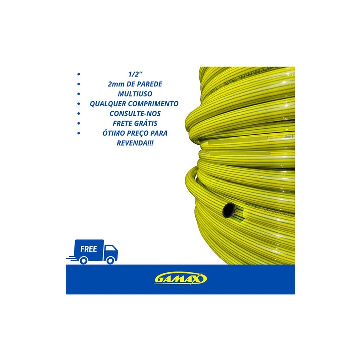 Mangueira De 1/2'' Jardim Multiuso 30 Metros Amarela Copa Amarelo