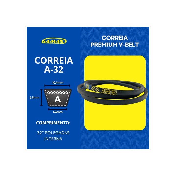 Correia Em V A-30 Até A-39 Gamax Industrial Escolha A Medida A32