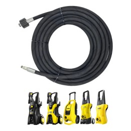 Mangueira De Lavadora Karcher Hd 555 20 Metros Trama Aço Preto