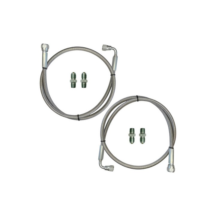 Kit Mangueira Prensada Inox Aeroquip Óleo Turbina 1m + 50cm