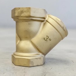 Filtro Y 3'' Polegadas Latão Com Tela De Aço Inox Dn80 Pn16