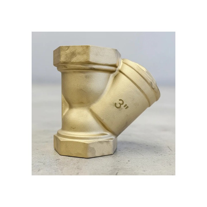 Filtro Y 3'' Polegadas Latão Com Tela De Aço Inox Dn80 Pn16