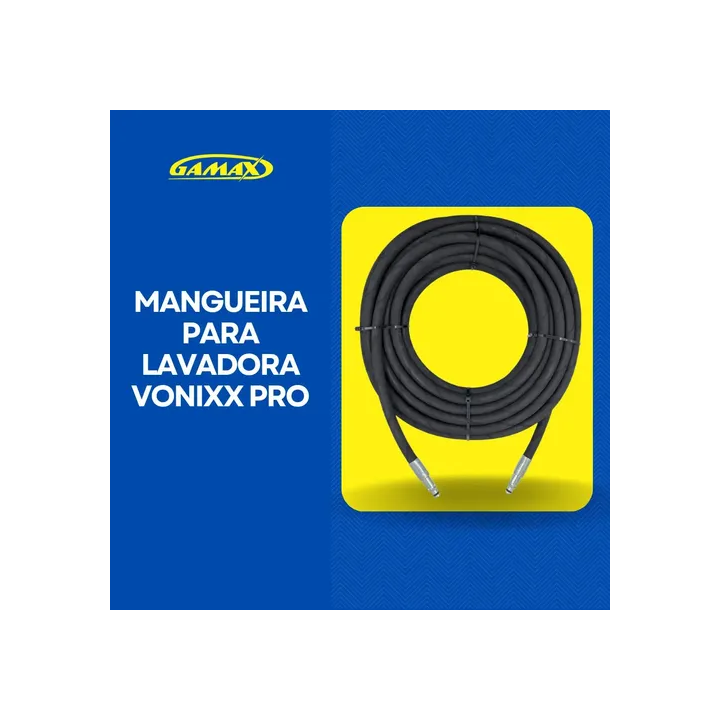 Mangueira Lavadora Alta Pressão Vonixx Pro Trama Aço 10m Preto