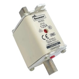 Fusível Nh00 Bussmann 125a 500v Ação Retardada Cerâmica