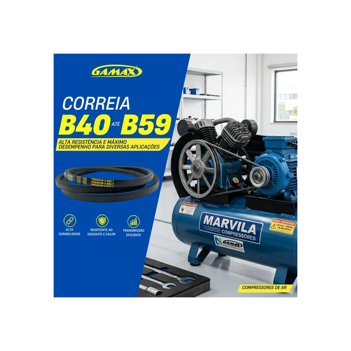 Correia Em V B-40 Até B-59 Gamax Industrial Escolha A Medida B43